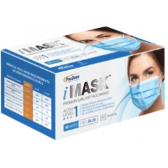 Pac-Dent IMask™ Premium Ear-Loop Face Masks ASTM Level 1, Blue, 50 pcs/box